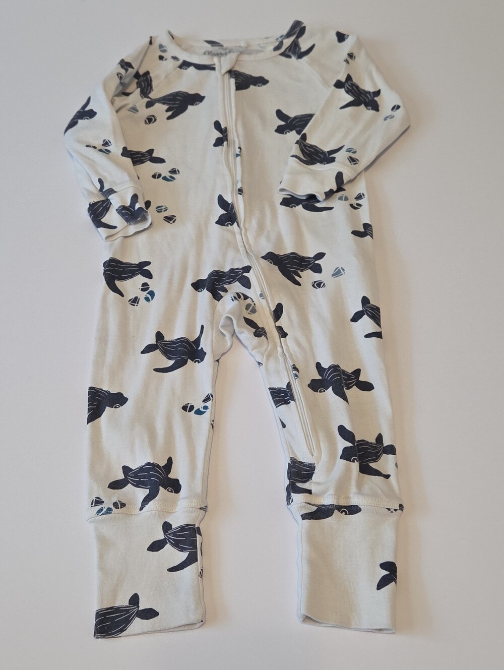 Oliver & Rain Organic Cotton Turtle Print Pajamas